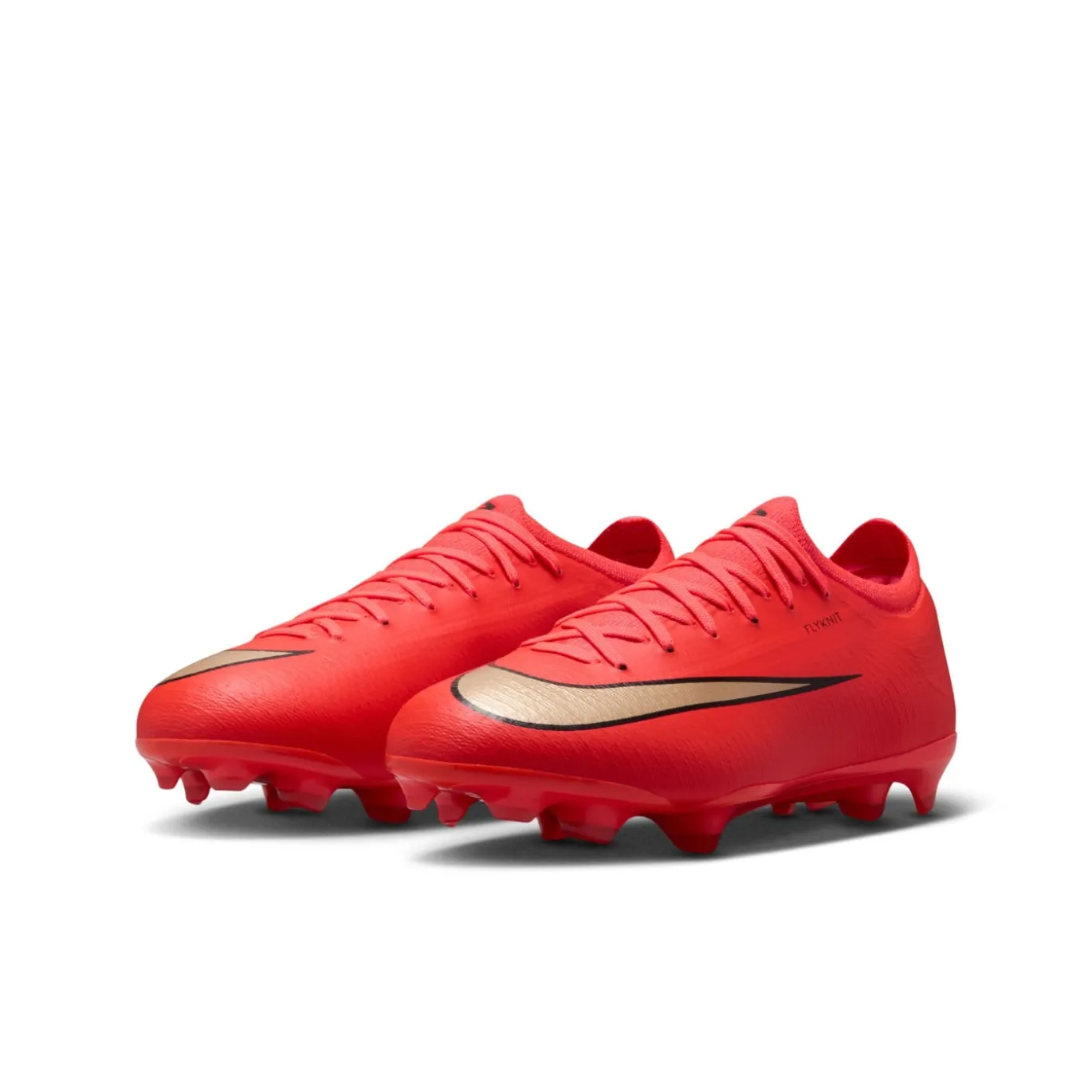Nike Mercurial Vapor 17 Pro Gras Voetbalschoenen (FG) Kids Felrood Zwart Goud
