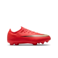Nike Mercurial Vapor 17 Pro Gras Voetbalschoenen (FG) Kids Felrood Zwart Goud