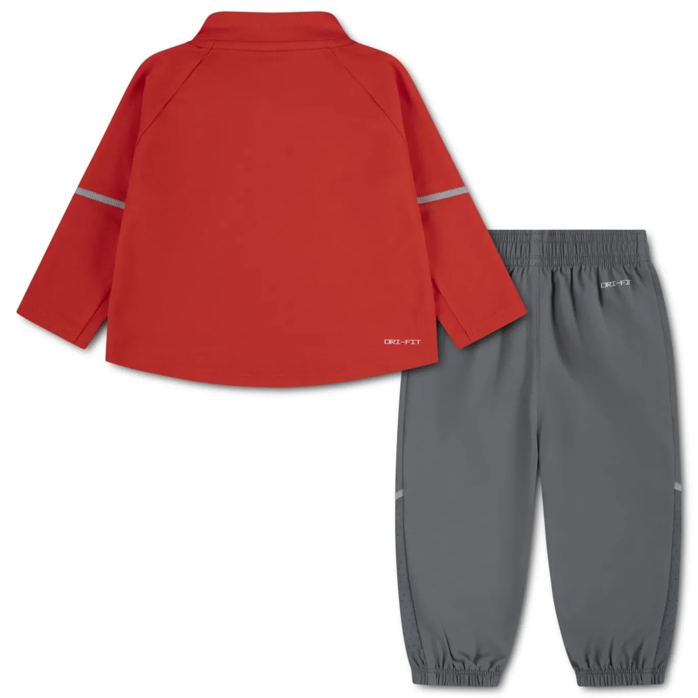 Nike Miler Trainingspak 1/4-Zip Peuters/Kleuters Rood Donkergrijs Zilver
