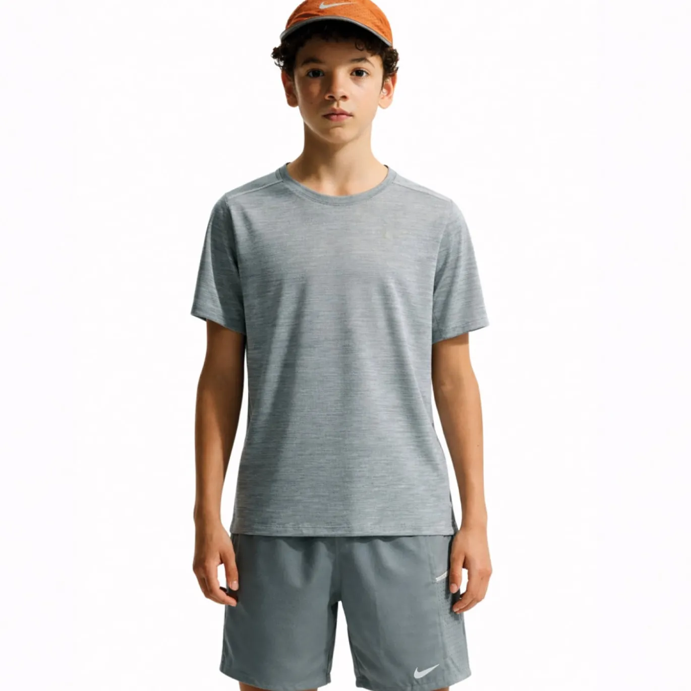 Nike Miler Trainingsset Kids Donkergrijs Zilver