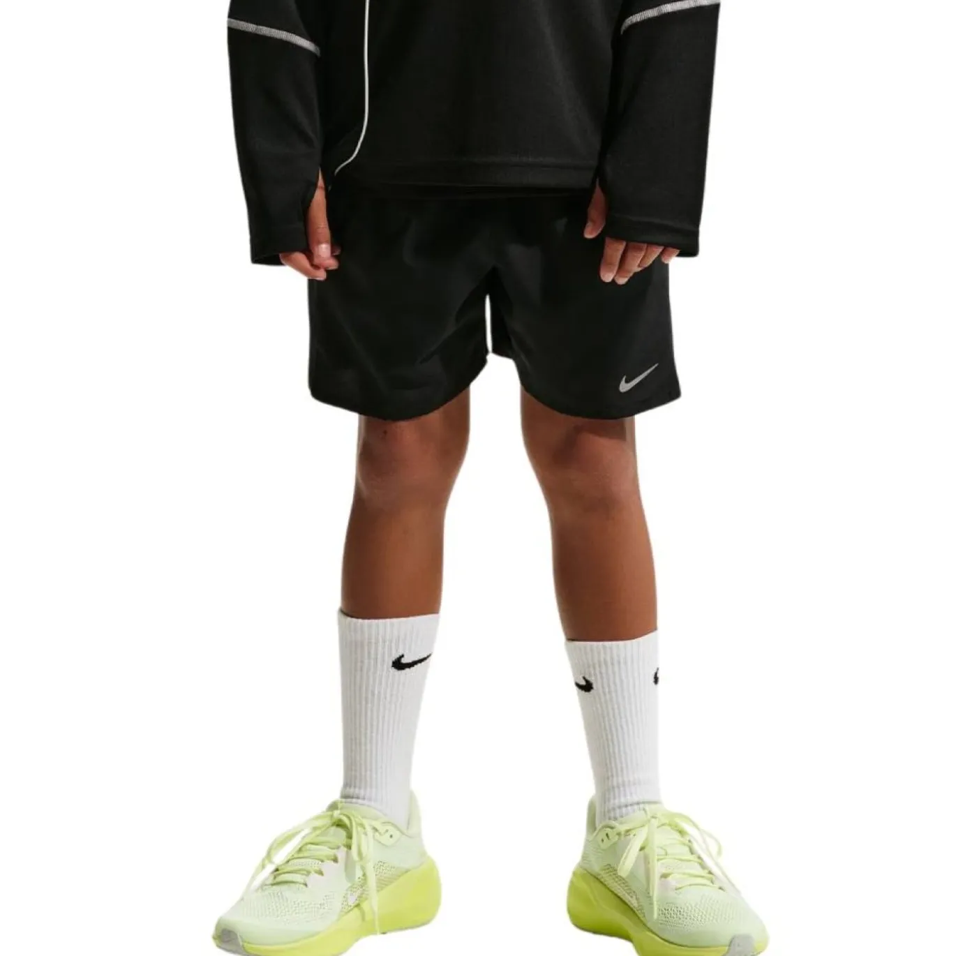 Nike Miler Trainingsset Kids Zwart Zilver