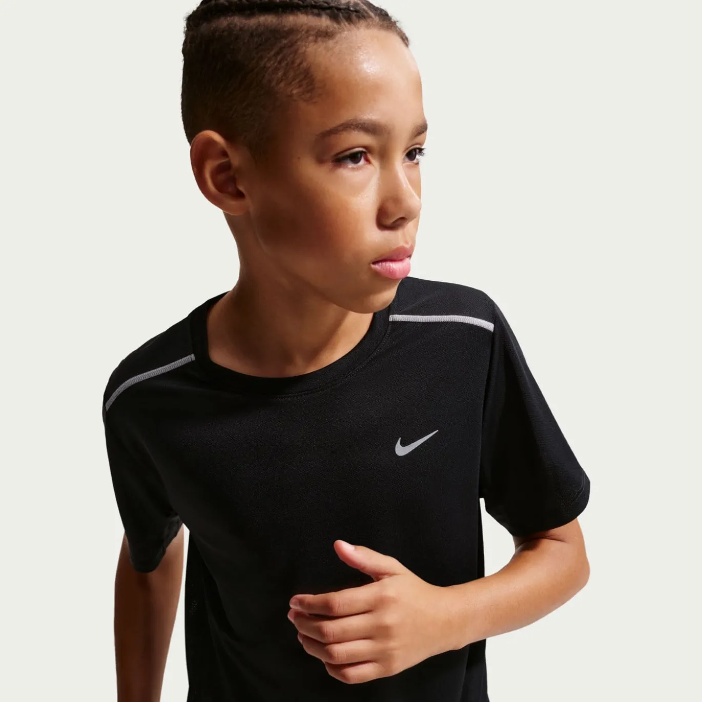 Nike Miler Trainingsset Kids Zwart Zilver