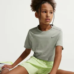 Nike Miler Trainingsset Kids Grijsgroen Grijs