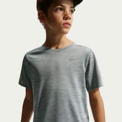 Nike Miler Trainingsshirt Kids Donkergrijs Zilver