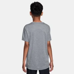 Nike Miler Trainingsshirt Kids Donkergrijs Zilver