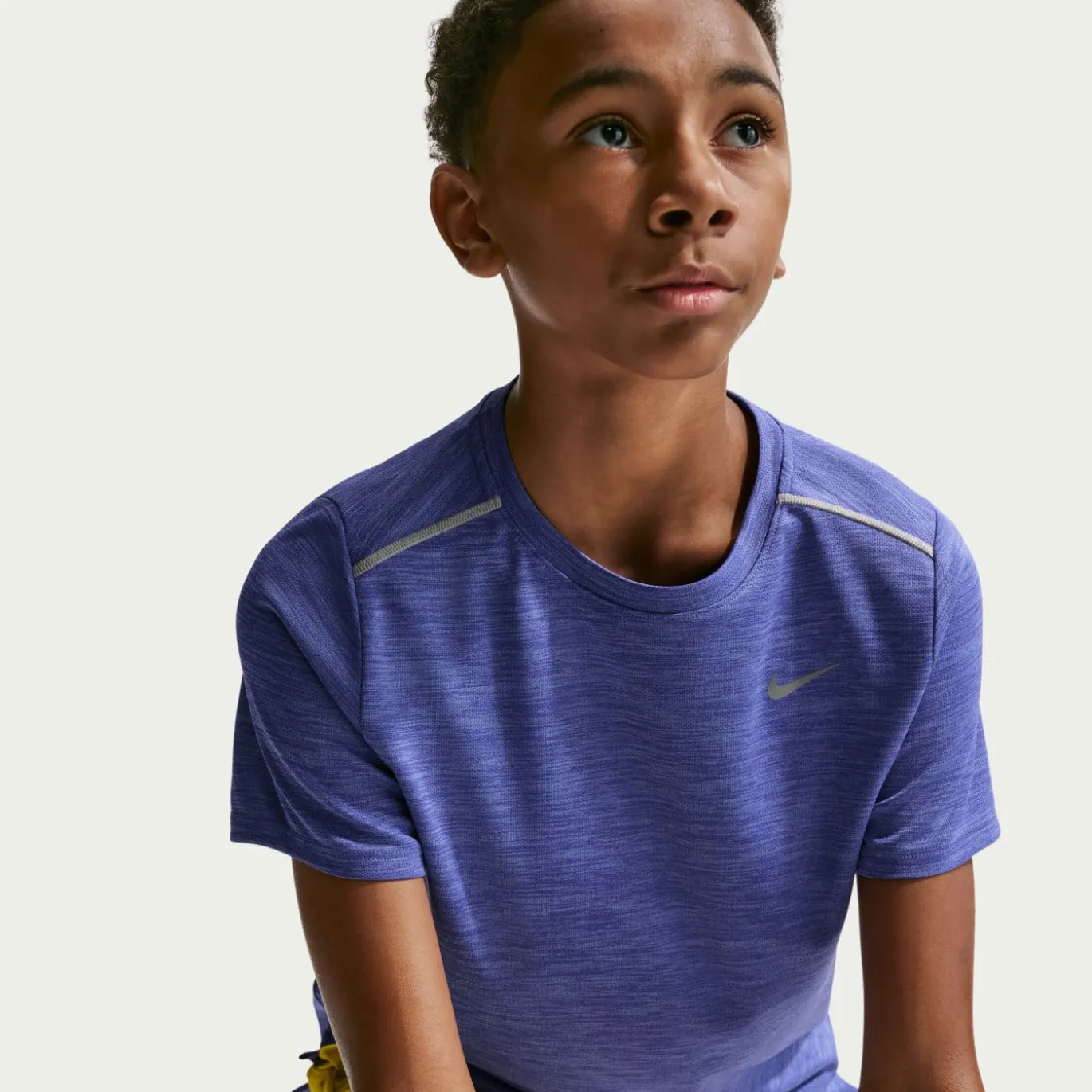 Nike Miler Trainingsshirt Kids Paars Zilver