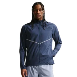 Nike Miler UV Repel Stride Trainingsjack Donkerblauw Zilver