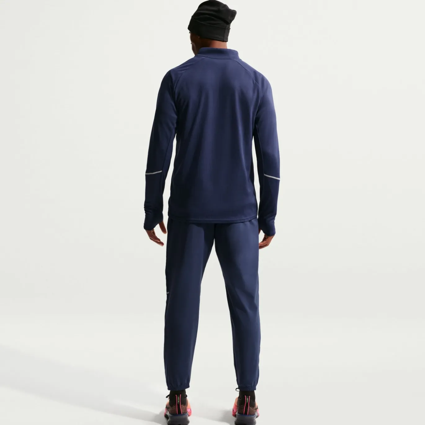 Nike Miler UV Trainingstrui 1/4-Zip Donkerblauw Zilver