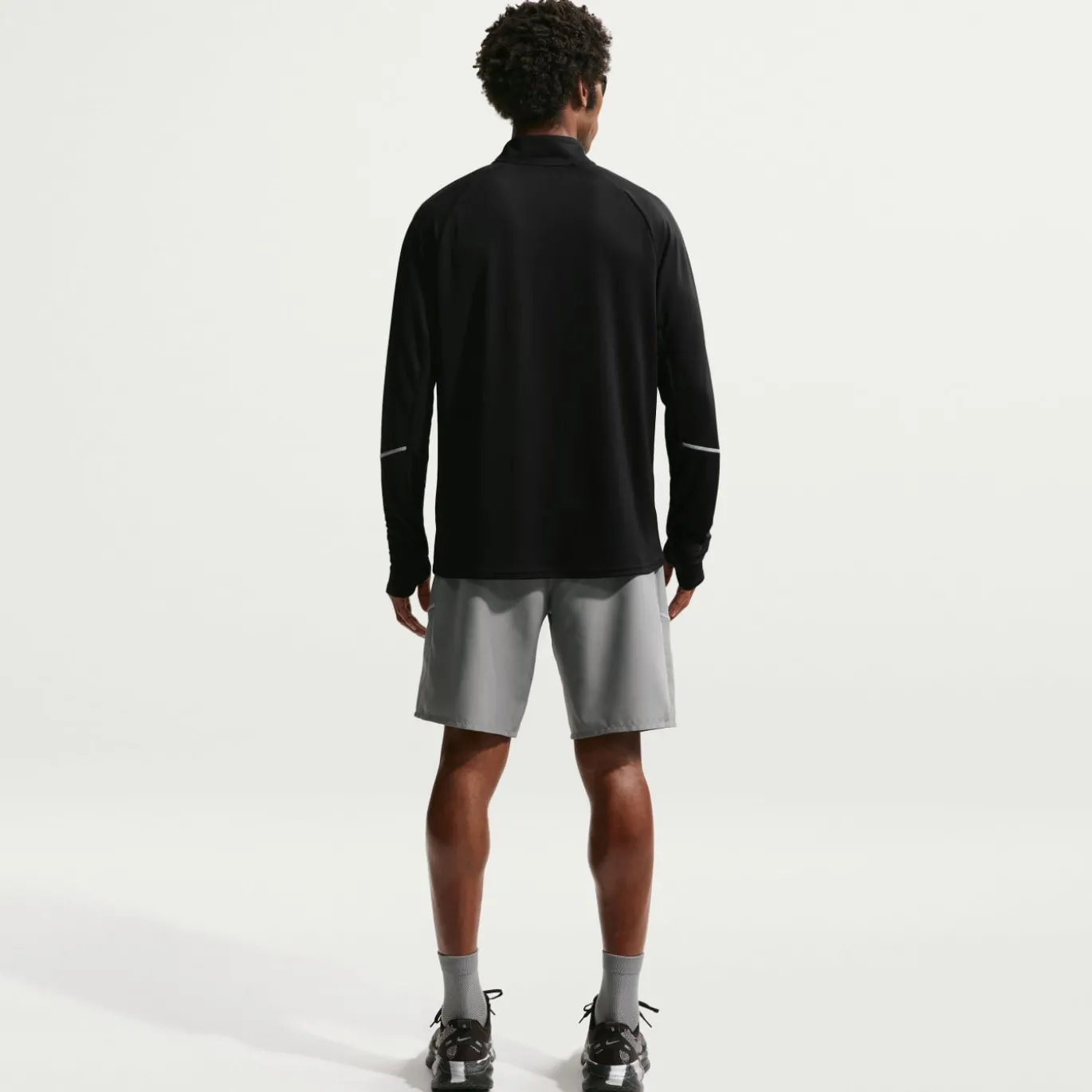 Nike Miler UV Trainingstrui 1/4-Zip Zwart Zilver