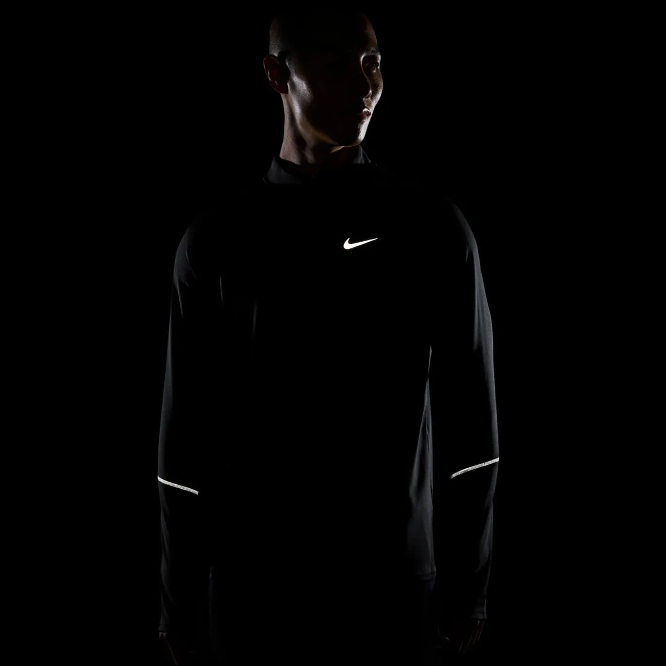 Nike Miler UV Trainingstrui 1/4-Zip Zwart Zilver