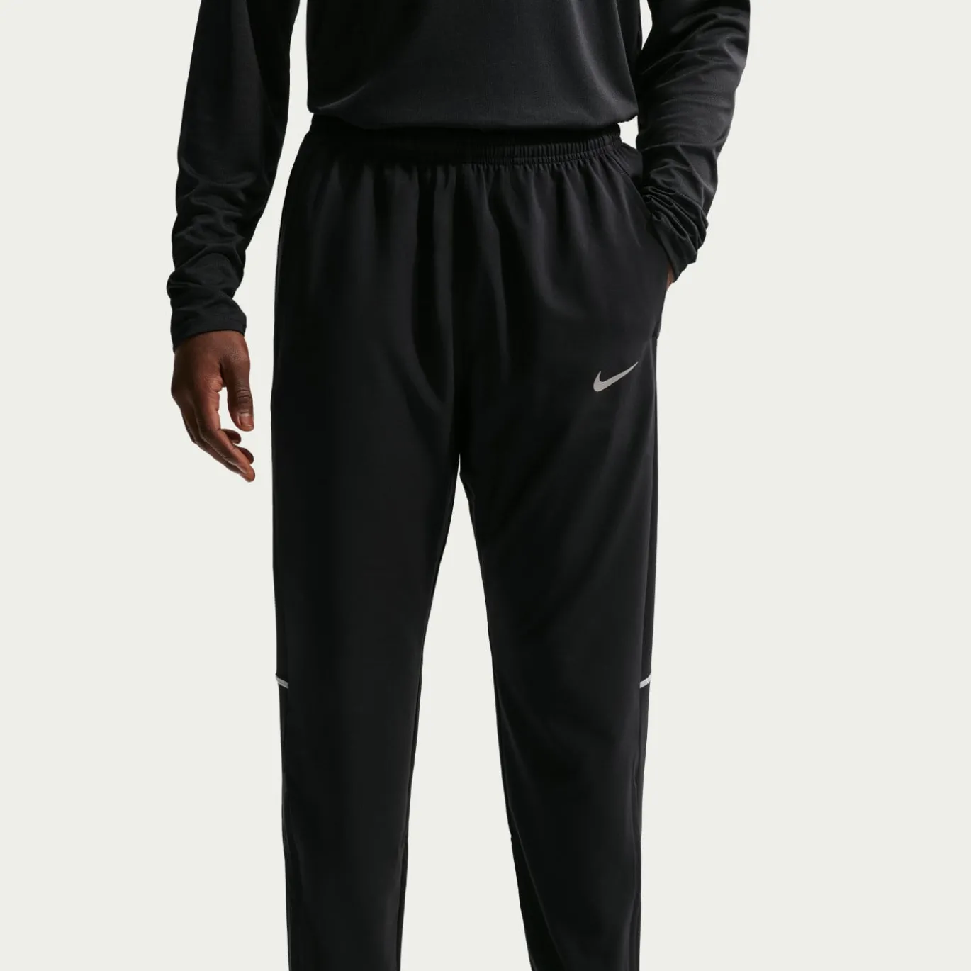 Nike Miler Woven Trainingsbroek Zwart Zilver