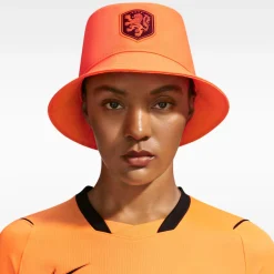 Nike Nederland Bucket Hat Oranje Zwart Wit