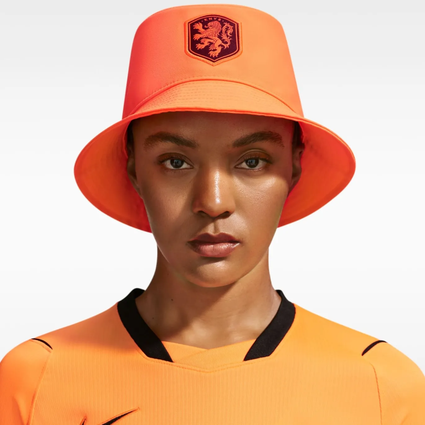 Nike Nederland Bucket Hat Oranje Zwart Wit