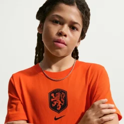 Nike Nederland Crest T-Shirt 2026-2028 Kids Oranje Zwart