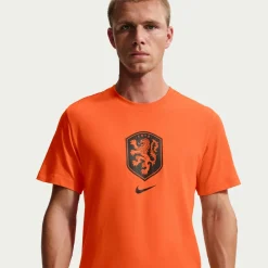 Nike Nederland Crest T-Shirt 2026-2028 Oranje Zwart