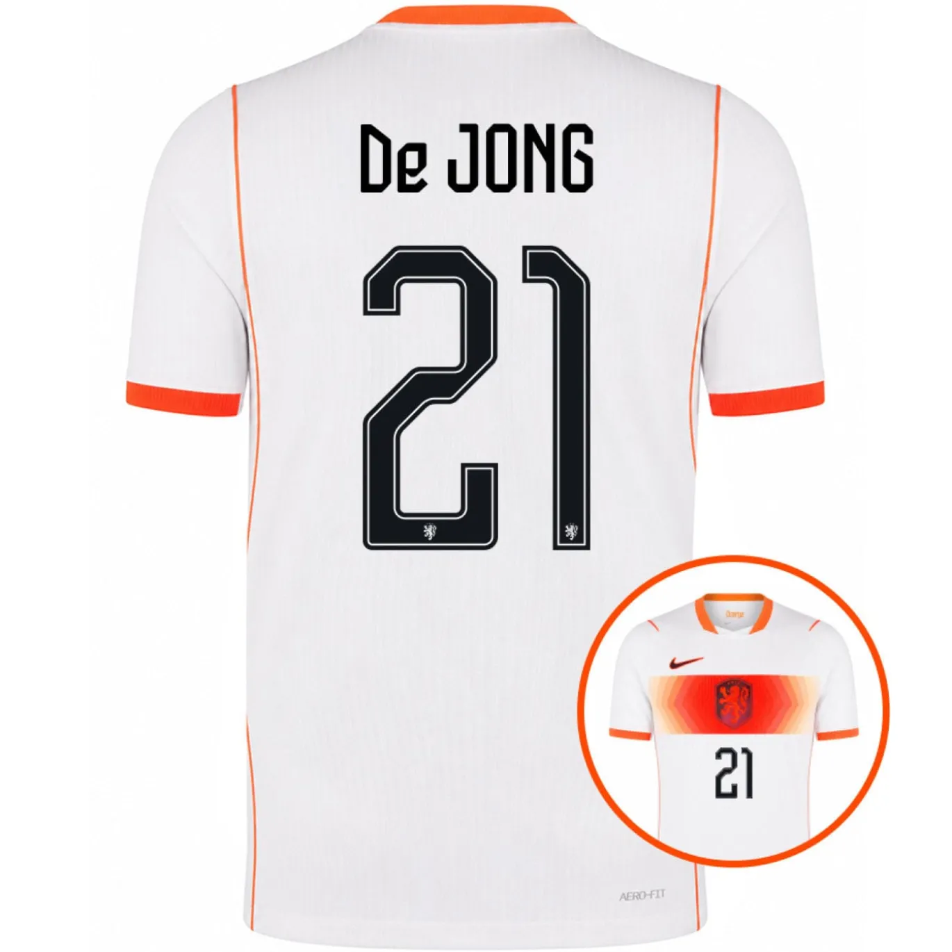 Nike Nederland De Jong 21 Uitshirt Authentic 2026-2028