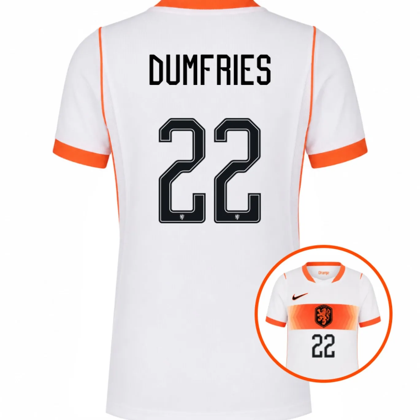 Nike Nederland Dumfries 22 Uitshirt 2026-2028 Kids