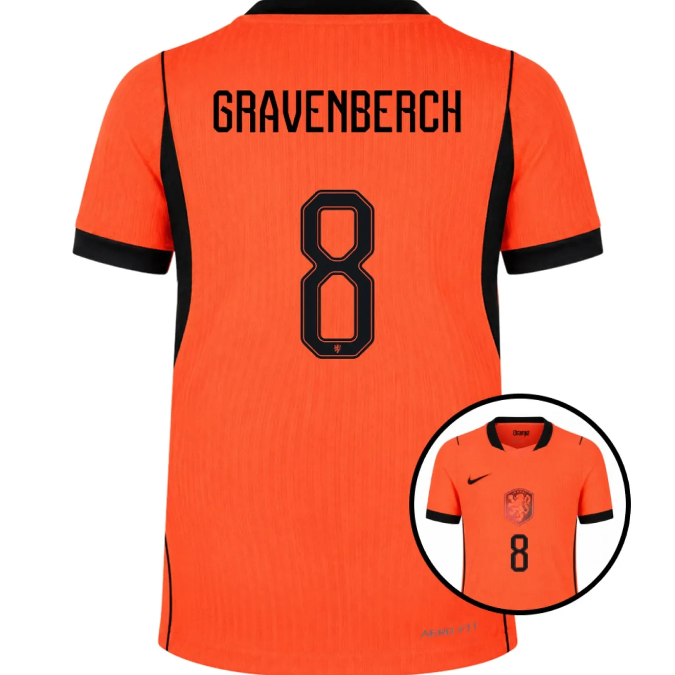 Nike Nederland Gravenberch 8 Thuisshirt Authentic 2026-2028 Kids