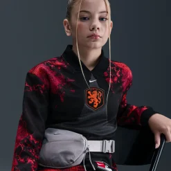 Nike Nederland Hollywood Keepersshirt Lange Mouwen Kids Zwart Oranje