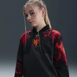 Nike Nederland Hollywood Keepersshirt Lange Mouwen Kids Zwart Oranje