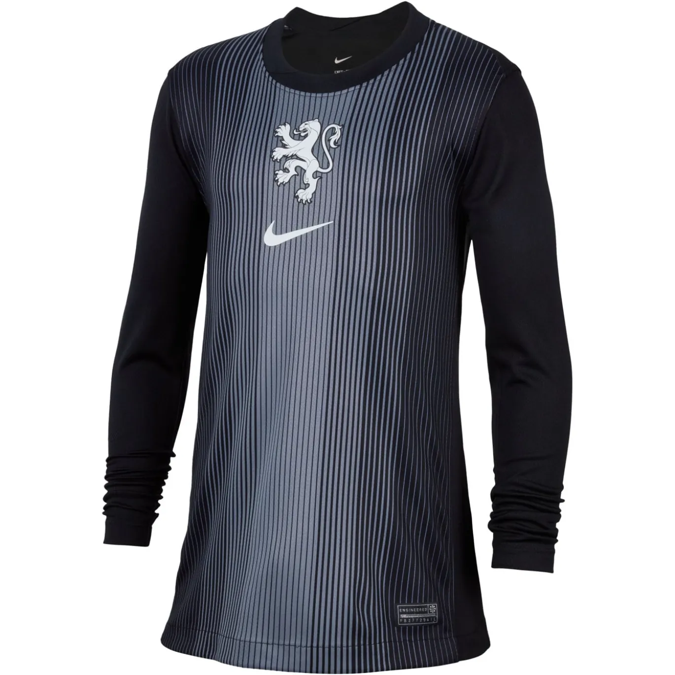 Nike Nederland Keepersshirt Lange Mouwen OranjeLeeuwinnen 2025-2027 Kids Zwart