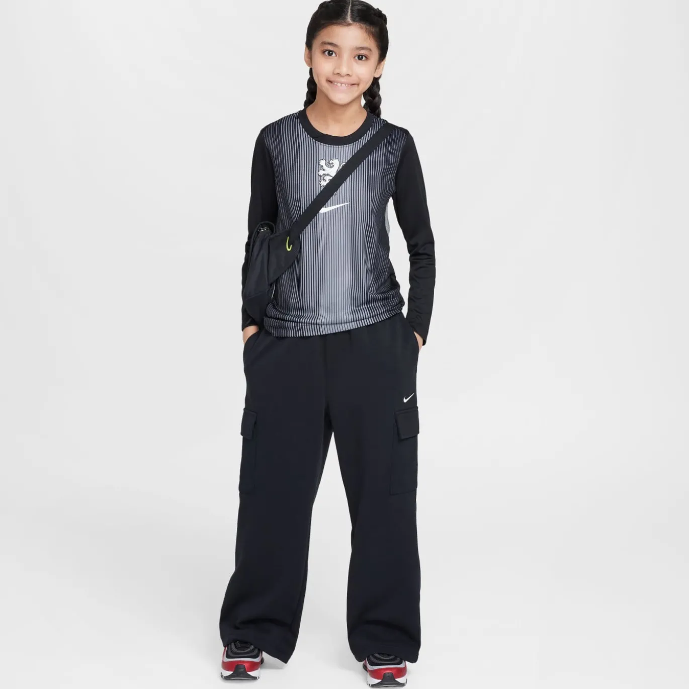 Nike Nederland Keepersshirt Lange Mouwen OranjeLeeuwinnen 2025-2027 Kids Zwart