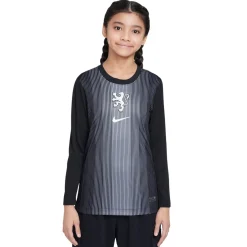 Nike Nederland Keepersshirt Lange Mouwen OranjeLeeuwinnen 2025-2027 Kids Zwart