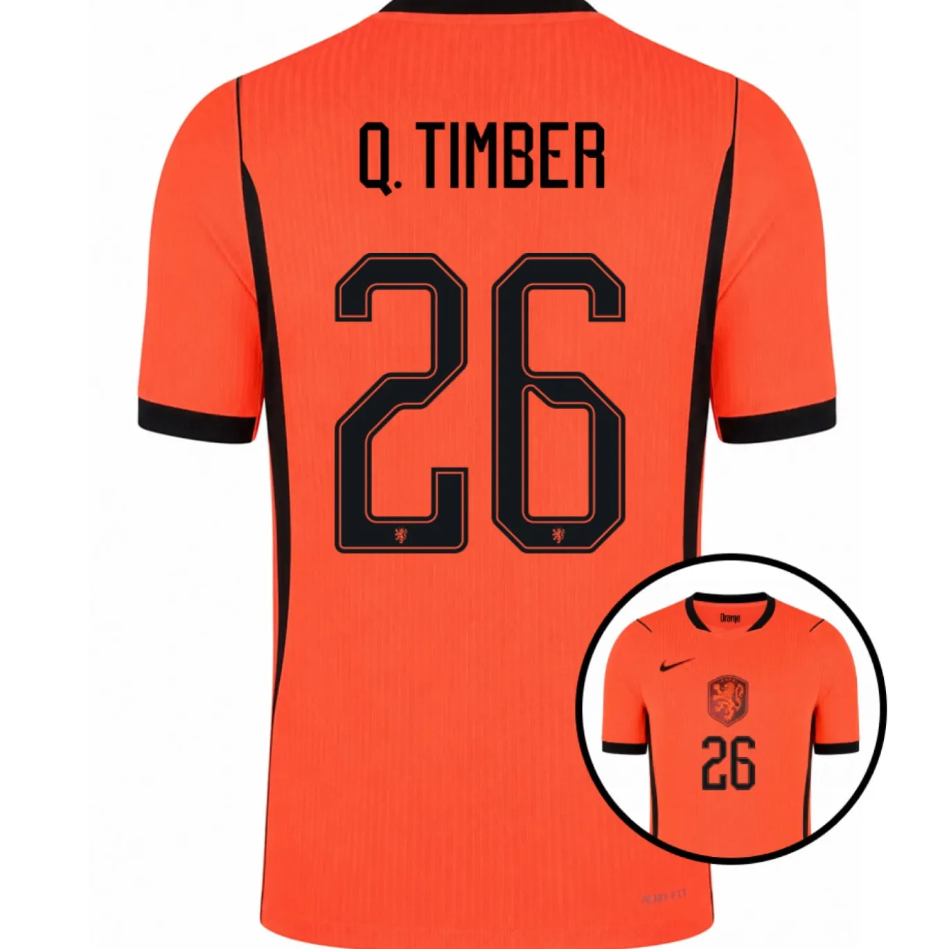 Nike Nederland Q. Timber 26 Thuisshirt Authentic 2026-2028