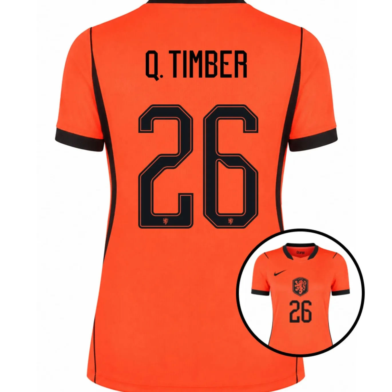 Nike Nederland Q. Timber 26 Thuisshirt 2026-2028 Dames