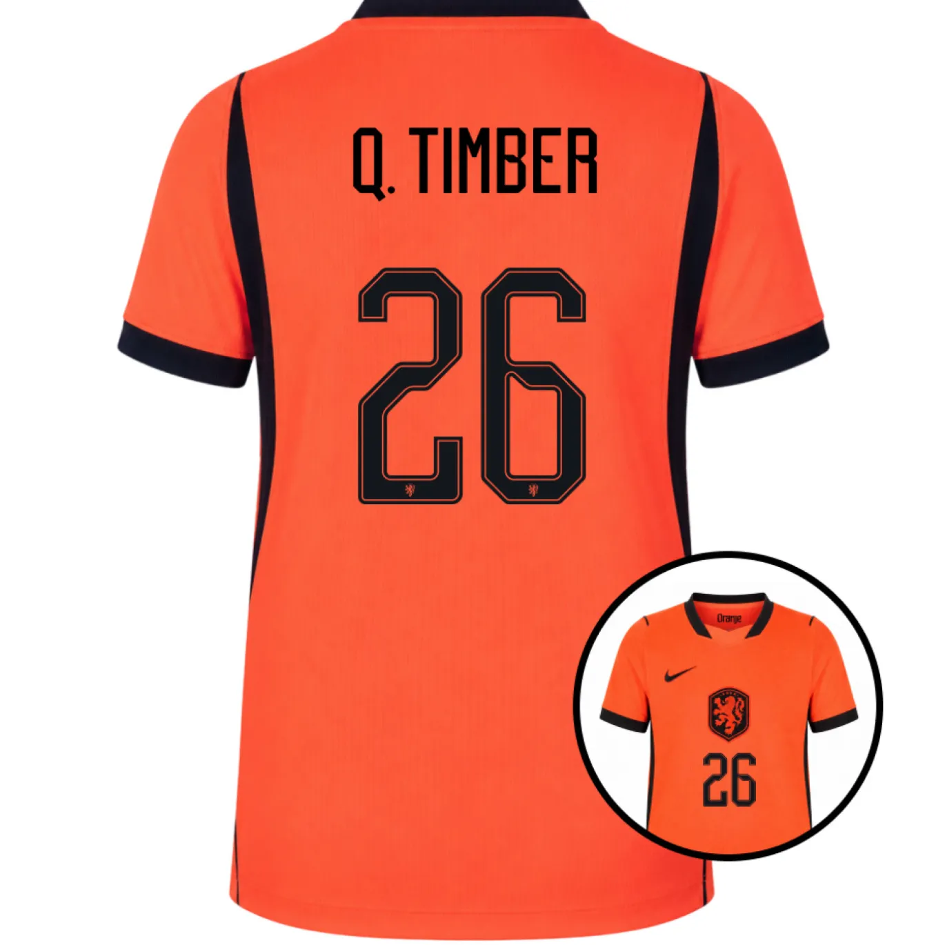 Nike Nederland Q. Timber 26 Thuisshirt 2026-2028 Kids