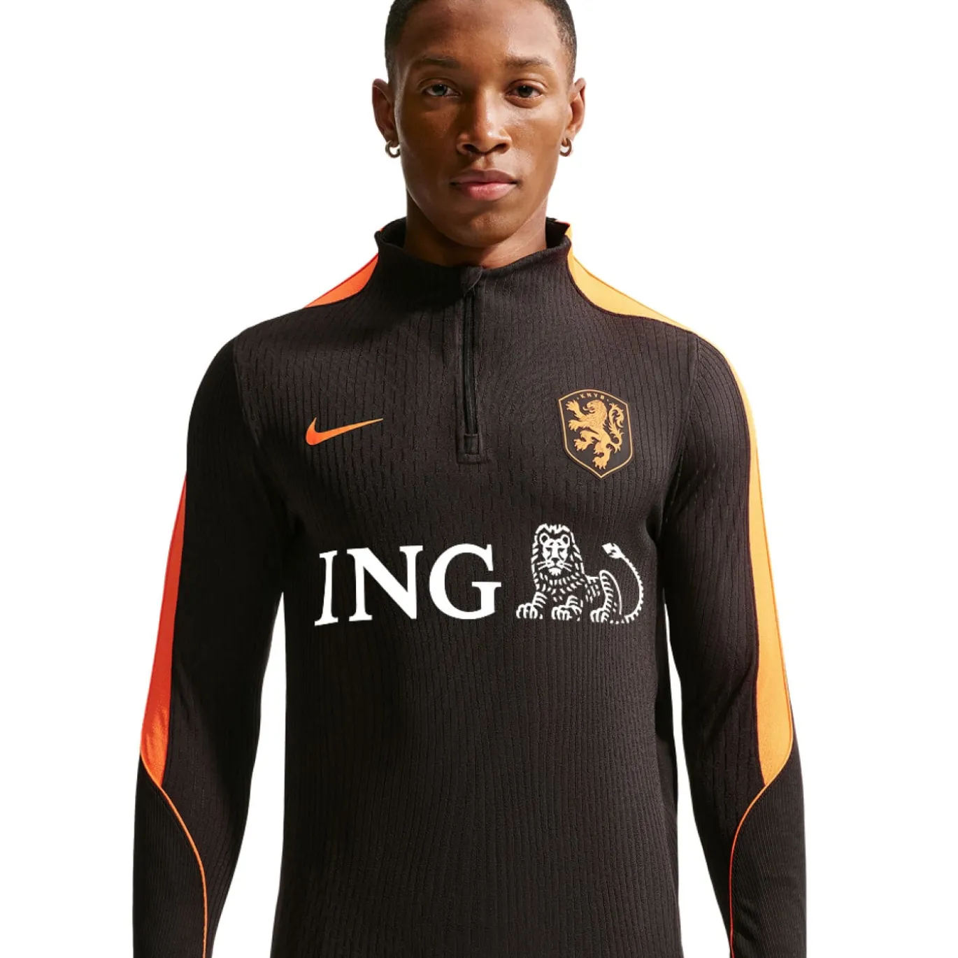 Nike Nederland Strike Elite Trainingstrui 1/4-Zip 2026-2028 Zwart Oranje