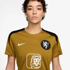 Nike Nederland Strike Trainingsshirt OranjeLeeuwinnen 2025-2027 Dames Brons Zwart Wit