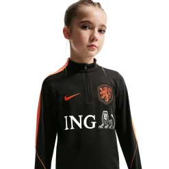 Nike Nederland Strike Trainingstrui 1/4-Zip 2026-2028 Kids Zwart Oranje