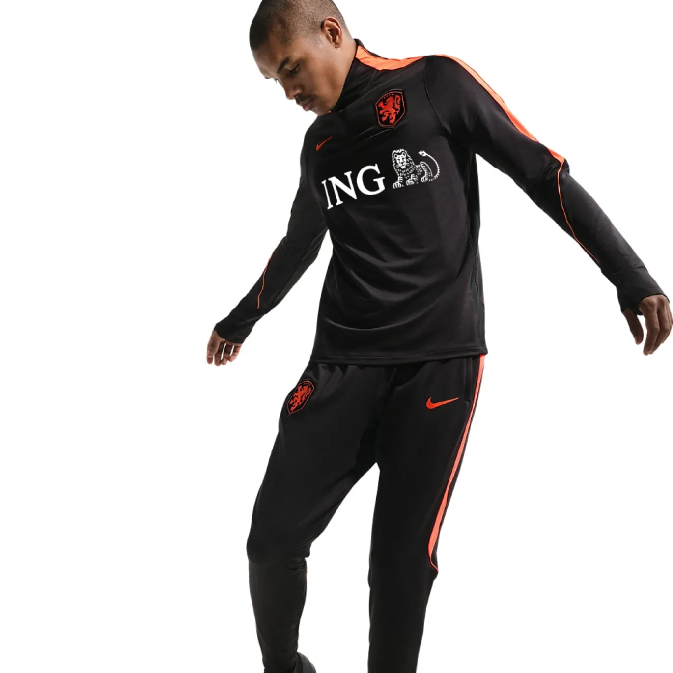 Nike Nederland Strike Trainingsbroek 2026-2028 Zwart Oranje