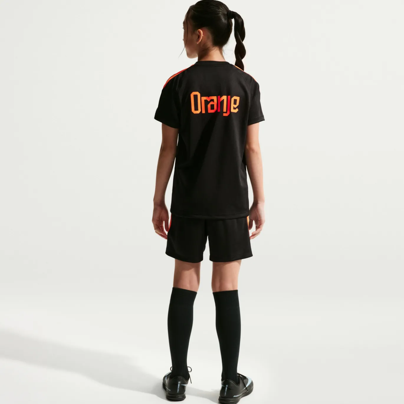 Nike Nederland Strike Trainingsshirt 2026-2028 Kids Zwart Oranje
