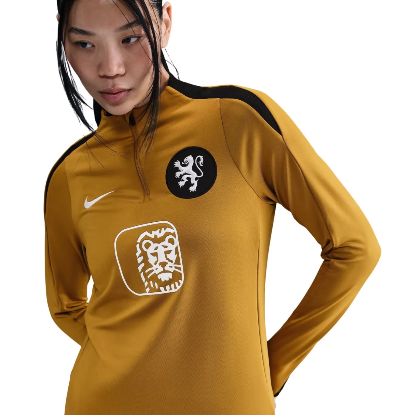 Nike Nederland Strike Trainingspak 1/4-Zip OranjeLeeuwinnen 2025-2027 Dames Brons Zwart Wit