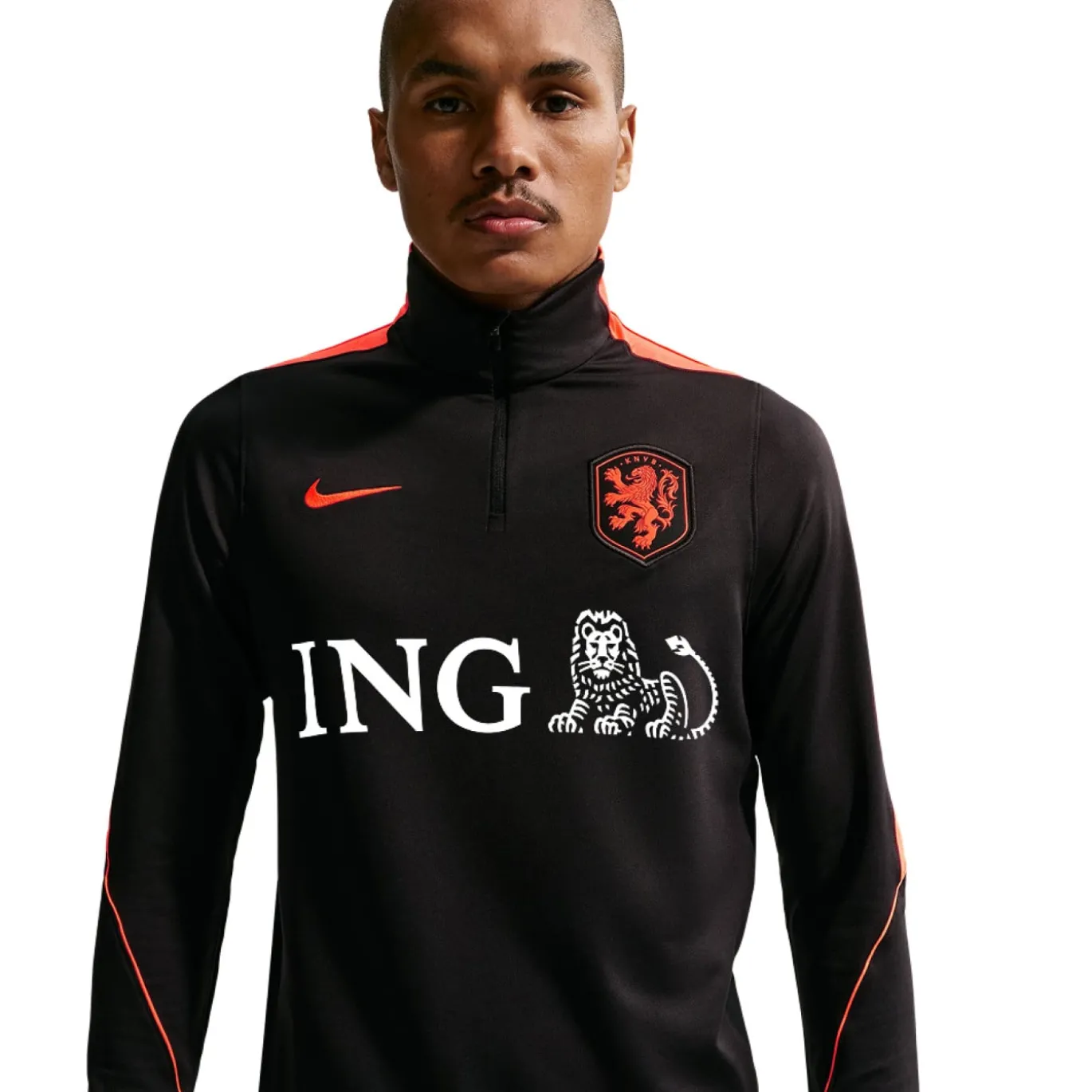 Nike Nederland Strike Trainingspak 1/4-Zip 2026-2028 Zwart Oranje