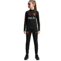 Nike Nederland Strike Trainingspak 1/4-Zip 2026-2028 Kids Zwart Oranje