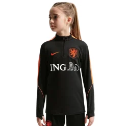 Nike Nederland Strike Trainingspak 1/4-Zip 2026-2028 Kids Zwart Oranje