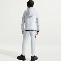 Nike Nederland Tech Fleece Trainingspak 2026-2028 Kids Lichtgrijs Zwart Feloranje