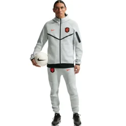 Nike Nederland Tech Fleece Trainingspak 2026-2028 Lichtgrijs Zwart Feloranje