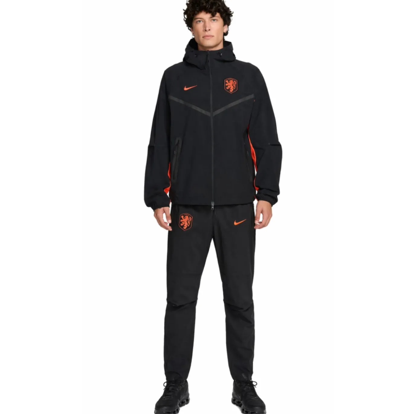 Nike Nederland Tech Woven Trainingspak 2026-2028 Zwart Oranje