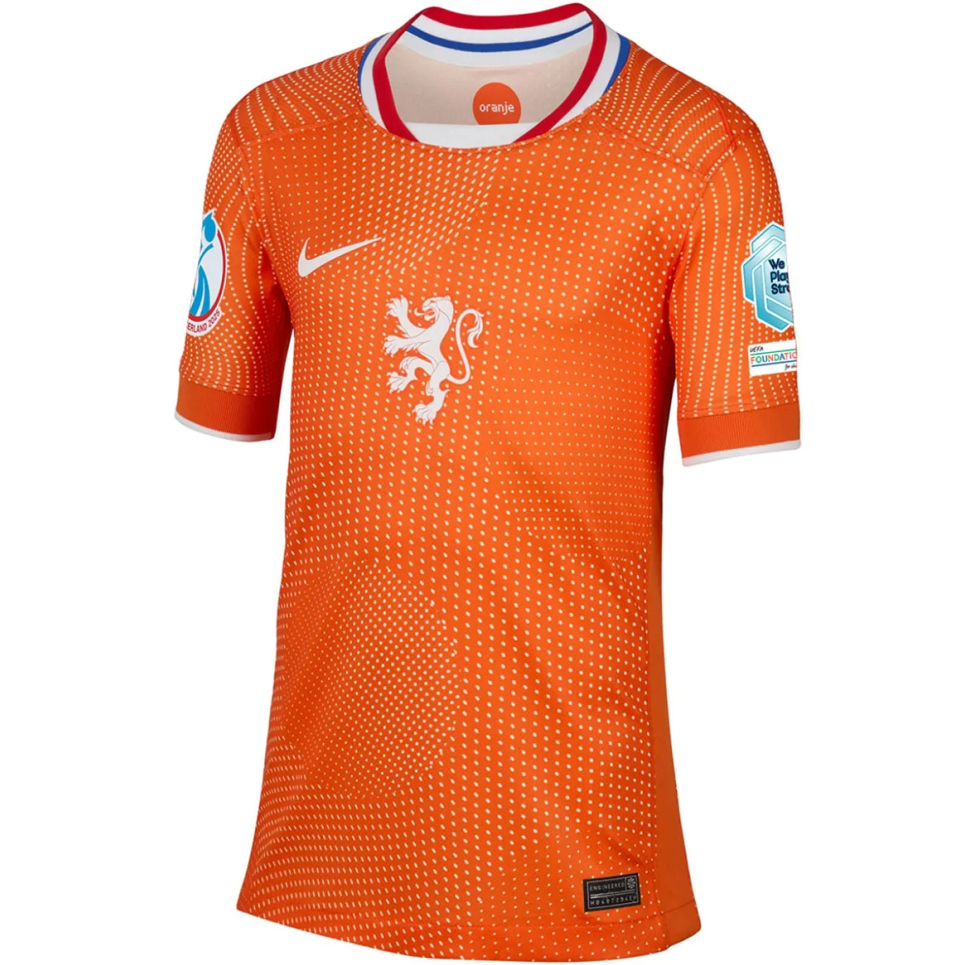 Nike Nederland Thuisshirt OranjeLeeuwinnen 2025-2027 Kids + EK 2025 Badges