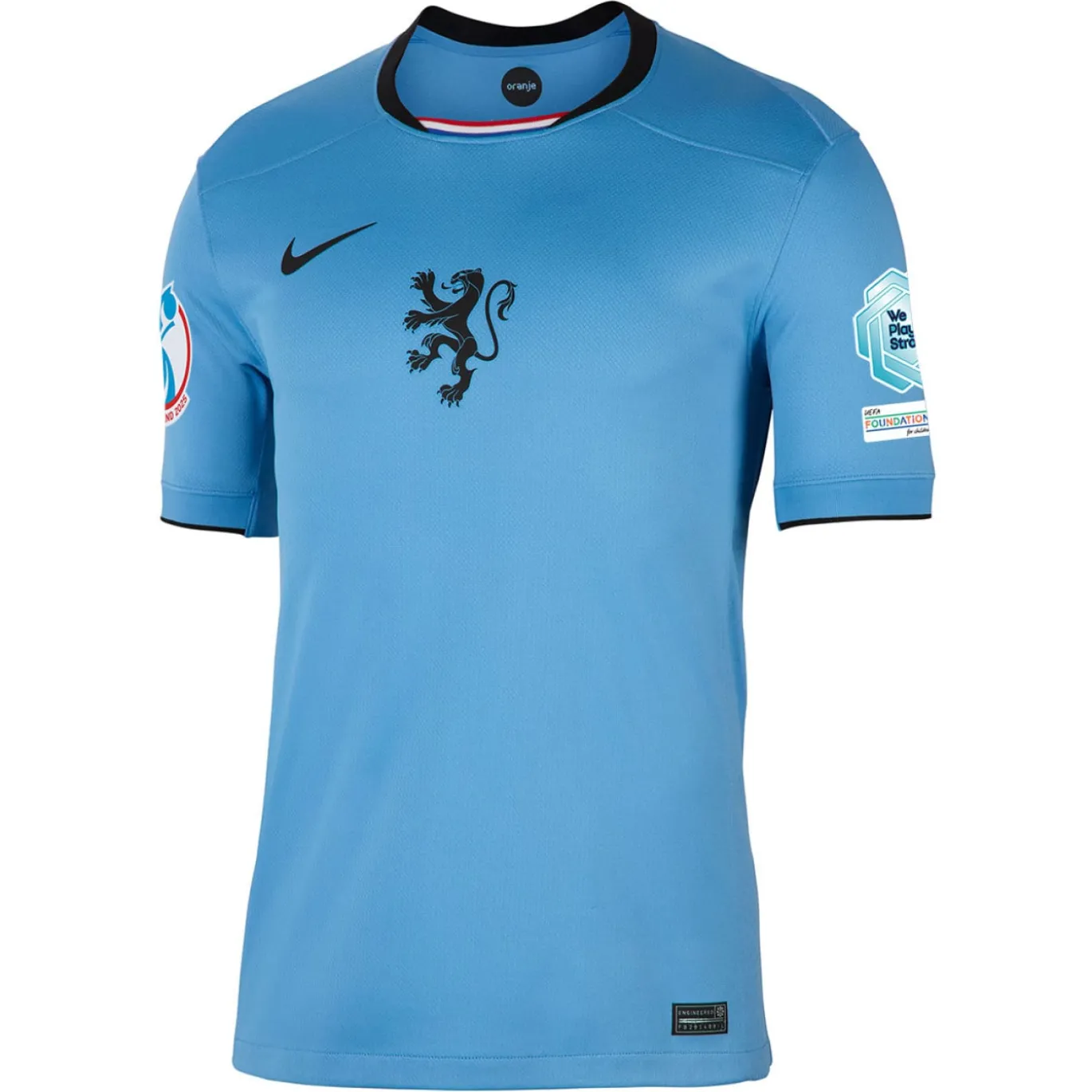 Nike Nederland Uitshirt OranjeLeeuwinnen 2025-2027 Heren + EK 2025 Badges