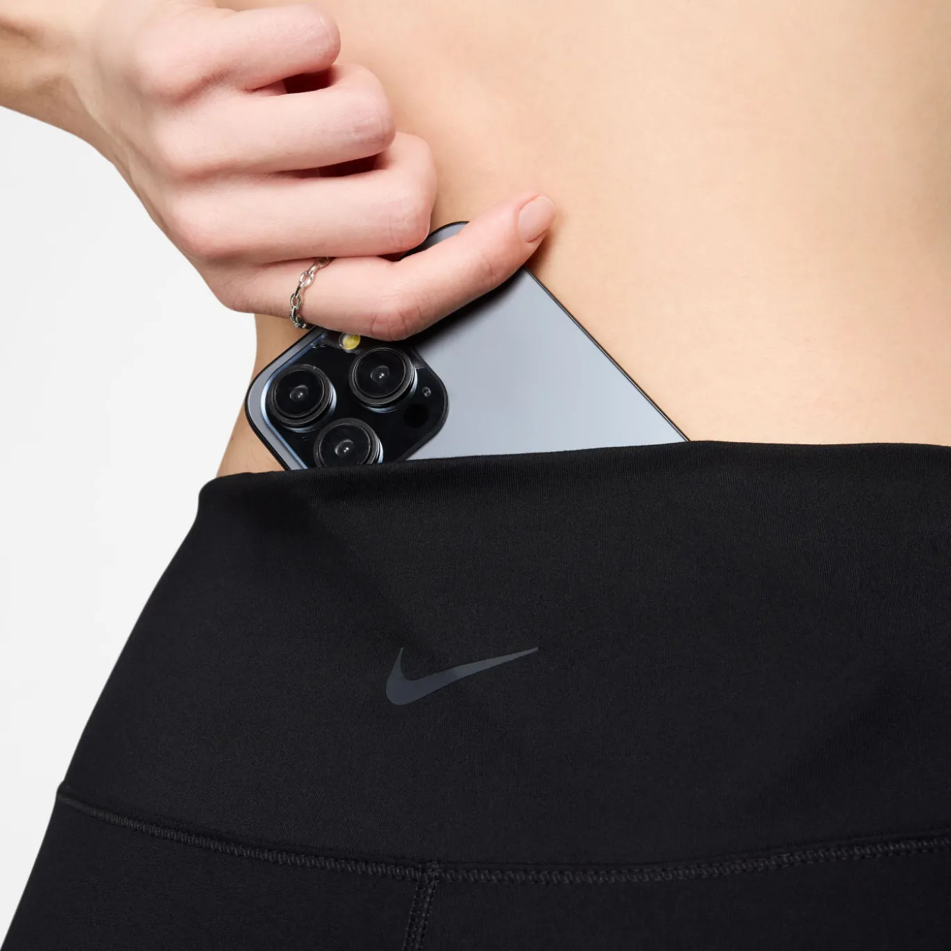 Nike One Short 8-Inch Dames Zwart Wit