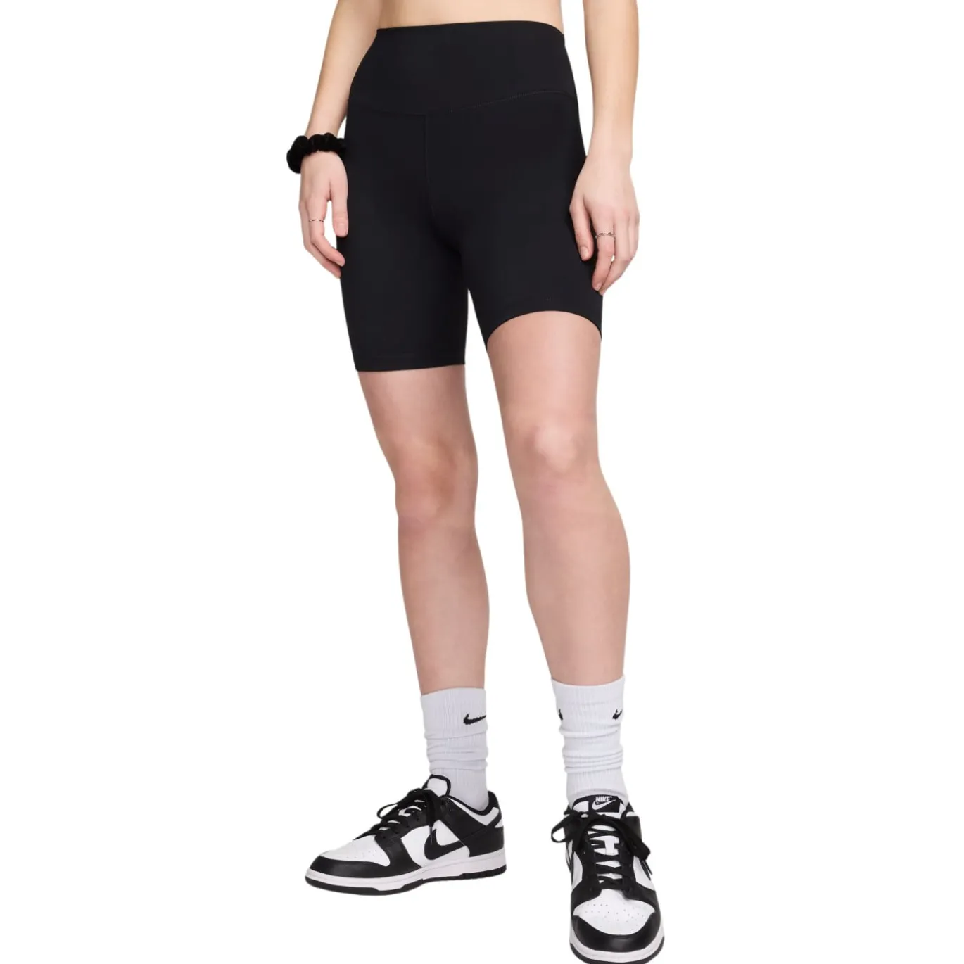 Nike One Short 8-Inch Dames Zwart Wit