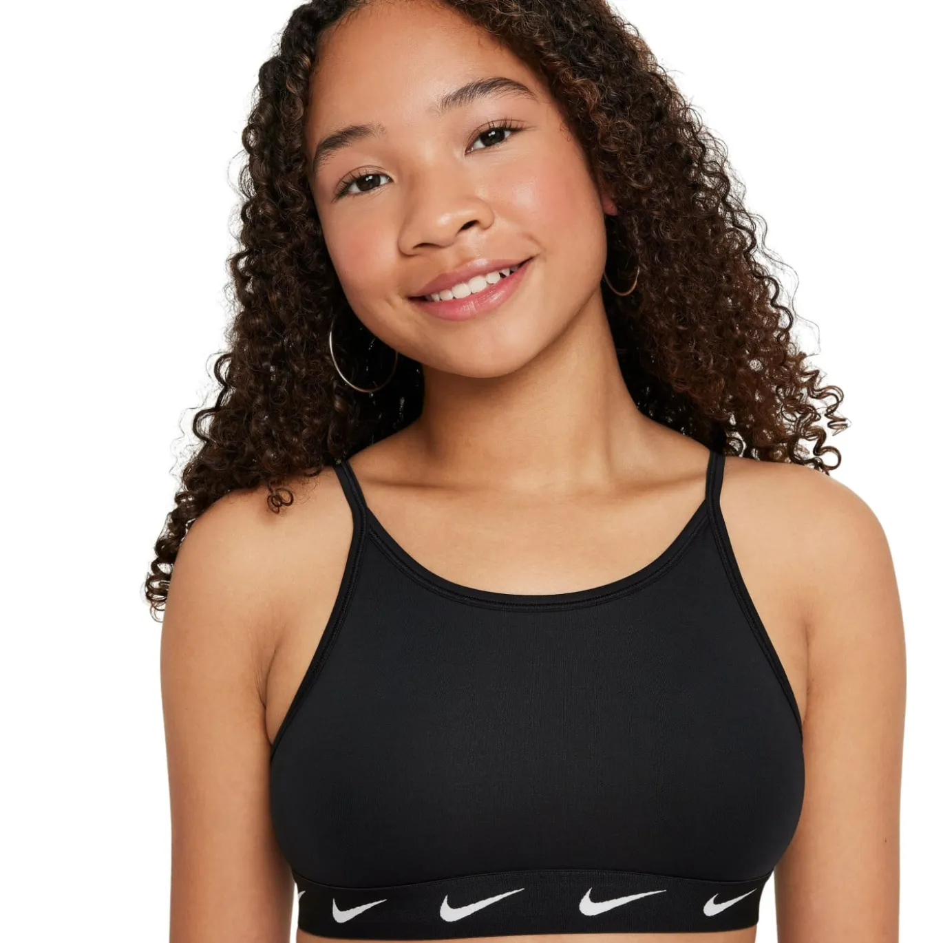 Nike One Sportbeha Meisjes Zwart Wit