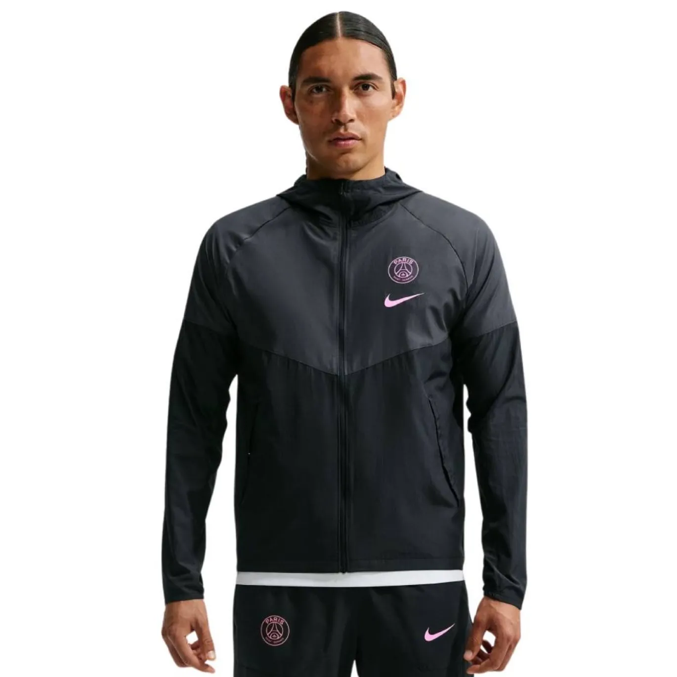 Nike Paris Saint-Germain City Side Trainingsjack 2026-2027 Zwart Donkergrijs