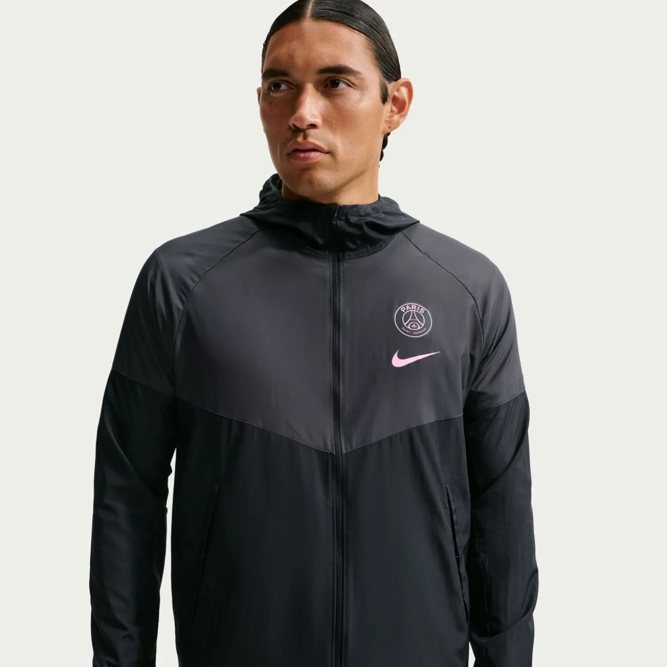 Nike Paris Saint-Germain City Side Trainingsjack 2026-2027 Zwart Donkergrijs