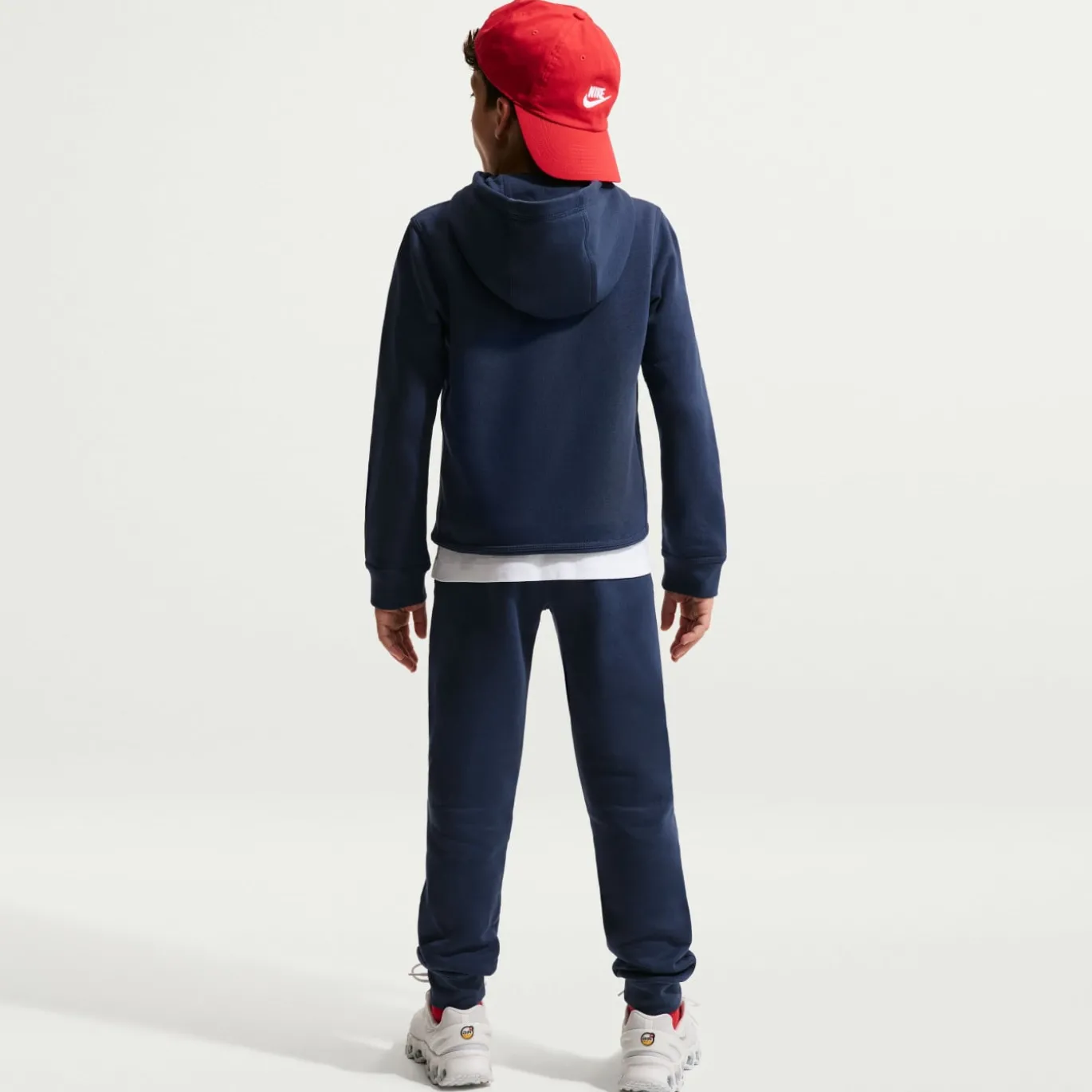 Nike Paris Saint-Germain Club Fleece Joggingbroek 2026-2027 Kids Donkerblauw Wit
